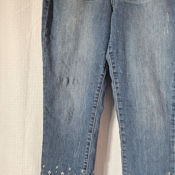 Nicole Miller Studio Denim Jeans Cropped Size 10 - Picture 3 of 9